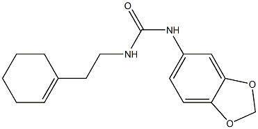 1-(1,3-benzodioxol-5-yl)-3-[2-(cyclohexen-1-yl)ethyl]urea 구조식 이미지