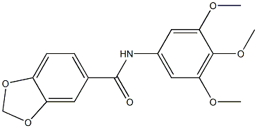 N-(3,4,5-trimethoxyphenyl)-1,3-benzodioxole-5-carboxamide 구조식 이미지