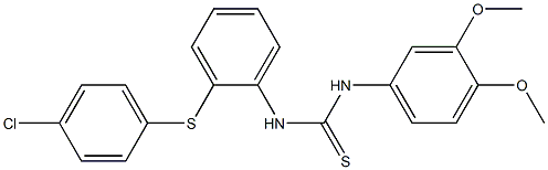 1-[2-(4-chlorophenyl)sulfanylphenyl]-3-(3,4-dimethoxyphenyl)thiourea Structure