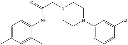 2-[4-(3-chlorophenyl)piperazin-1-yl]-N-(2,4-dimethylphenyl)acetamide Structure