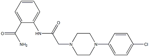 2-[[2-[4-(4-chlorophenyl)piperazin-1-yl]acetyl]amino]benzamide Structure