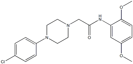 2-[4-(4-chlorophenyl)piperazin-1-yl]-N-(2,5-dimethoxyphenyl)acetamide 구조식 이미지