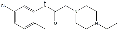 N-(5-chloro-2-methylphenyl)-2-(4-ethylpiperazin-1-yl)acetamide 구조식 이미지