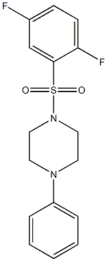 1-(2,5-difluorophenyl)sulfonyl-4-phenylpiperazine 구조식 이미지