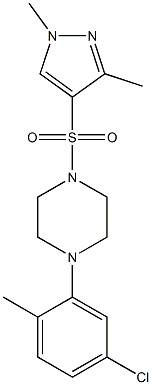 1-(5-chloro-2-methylphenyl)-4-(1,3-dimethylpyrazol-4-yl)sulfonylpiperazine Structure