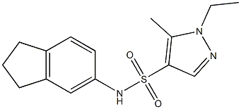 N-(2,3-dihydro-1H-inden-5-yl)-1-ethyl-5-methylpyrazole-4-sulfonamide Structure