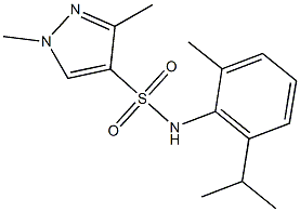 1,3-dimethyl-N-(2-methyl-6-propan-2-ylphenyl)pyrazole-4-sulfonamide 구조식 이미지