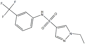 1-ethyl-N-[3-(trifluoromethyl)phenyl]pyrazole-4-sulfonamide 구조식 이미지