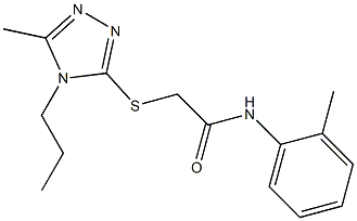 N-(2-methylphenyl)-2-[(5-methyl-4-propyl-1,2,4-triazol-3-yl)sulfanyl]acetamide 구조식 이미지