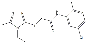 N-(5-chloro-2-methylphenyl)-2-[(4-ethyl-5-methyl-1,2,4-triazol-3-yl)sulfanyl]acetamide Structure