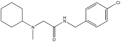 N-[(4-chlorophenyl)methyl]-2-[cyclohexyl(methyl)amino]acetamide Structure