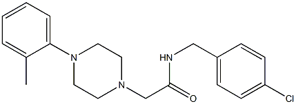 N-[(4-chlorophenyl)methyl]-2-[4-(2-methylphenyl)piperazin-1-yl]acetamide Structure