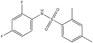 N-(2,4-difluorophenyl)-2,4-dimethylbenzenesulfonamide Structure
