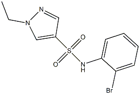 N-(2-bromophenyl)-1-ethylpyrazole-4-sulfonamide 구조식 이미지