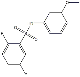 2,5-difluoro-N-(3-methoxyphenyl)benzenesulfonamide 구조식 이미지