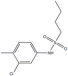 N-(3-chloro-4-methylphenyl)butane-1-sulfonamide 구조식 이미지