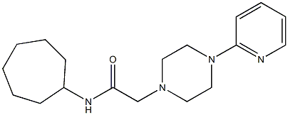 N-cycloheptyl-2-(4-pyridin-2-ylpiperazin-1-yl)acetamide Structure