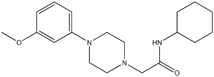 N-cyclohexyl-2-[4-(3-methoxyphenyl)piperazin-1-yl]acetamide Structure