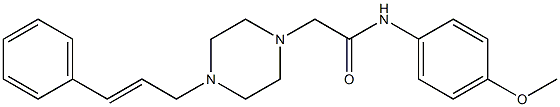 N-(4-methoxyphenyl)-2-[4-[(E)-3-phenylprop-2-enyl]piperazin-1-yl]acetamide 구조식 이미지