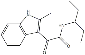 2-(2-methyl-1H-indol-3-yl)-2-oxo-N-pentan-3-ylacetamide 구조식 이미지