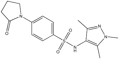 4-(2-oxopyrrolidin-1-yl)-N-(1,3,5-trimethylpyrazol-4-yl)benzenesulfonamide 구조식 이미지