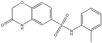 N-(2-methylphenyl)-3-oxo-4H-1,4-benzoxazine-6-sulfonamide 구조식 이미지