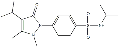 4-(2,3-dimethyl-5-oxo-4-propan-2-ylpyrazol-1-yl)-N-propan-2-ylbenzenesulfonamide Structure