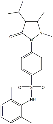 4-(2,3-dimethyl-5-oxo-4-propan-2-ylpyrazol-1-yl)-N-(2,6-dimethylphenyl)benzenesulfonamide Structure