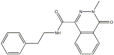 3-methyl-4-oxo-N-(2-phenylethyl)phthalazine-1-carboxamide 구조식 이미지