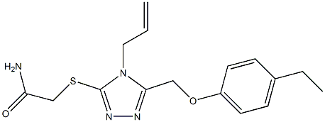 2-[[5-[(4-ethylphenoxy)methyl]-4-prop-2-enyl-1,2,4-triazol-3-yl]sulfanyl]acetamide Structure