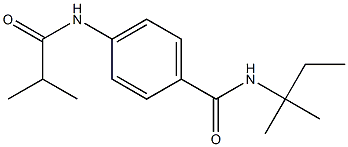 N-(2-methylbutan-2-yl)-4-(2-methylpropanoylamino)benzamide 구조식 이미지