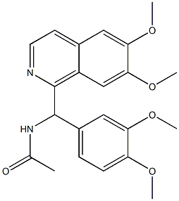 N-[(6,7-dimethoxyisoquinolin-1-yl)-(3,4-dimethoxyphenyl)methyl]acetamide 구조식 이미지