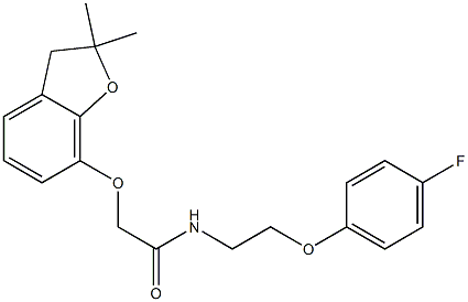 2-[(2,2-dimethyl-3H-1-benzofuran-7-yl)oxy]-N-[2-(4-fluorophenoxy)ethyl]acetamide Structure