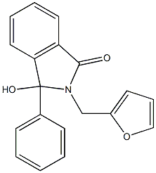 2-(furan-2-ylmethyl)-3-hydroxy-3-phenylisoindol-1-one 구조식 이미지