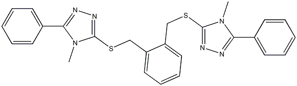 4-methyl-3-[[2-[(4-methyl-5-phenyl-1,2,4-triazol-3-yl)sulfanylmethyl]phenyl]methylsulfanyl]-5-phenyl-1,2,4-triazole Structure