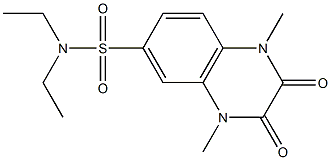 N,N-diethyl-1,4-dimethyl-2,3-dioxoquinoxaline-6-sulfonamide 구조식 이미지