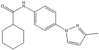 N-[4-(3-methylpyrazol-1-yl)phenyl]cyclohexanecarboxamide 구조식 이미지
