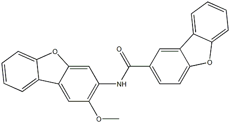 N-(2-methoxydibenzofuran-3-yl)dibenzofuran-2-carboxamide 구조식 이미지