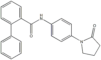 N-[4-(2-oxopyrrolidin-1-yl)phenyl]-2-phenylbenzamide 구조식 이미지