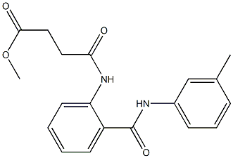 methyl 4-[2-[(3-methylphenyl)carbamoyl]anilino]-4-oxobutanoate 구조식 이미지