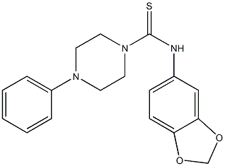 N-(1,3-benzodioxol-5-yl)-4-phenylpiperazine-1-carbothioamide Structure