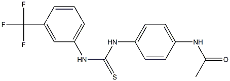 N-[4-[[3-(trifluoromethyl)phenyl]carbamothioylamino]phenyl]acetamide 구조식 이미지