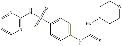 1-morpholin-4-yl-3-[4-(pyrimidin-2-ylsulfamoyl)phenyl]thiourea Structure