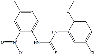 1-(5-chloro-2-methoxyphenyl)-3-(4-methyl-2-nitrophenyl)thiourea Structure
