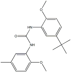 1-(5-tert-butyl-2-methoxyphenyl)-3-(2-methoxy-5-methylphenyl)urea 구조식 이미지