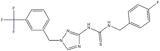 1-[(4-fluorophenyl)methyl]-3-[1-[[3-(trifluoromethyl)phenyl]methyl]-1,2,4-triazol-3-yl]thiourea Structure