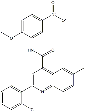 2-(2-chlorophenyl)-N-(2-methoxy-5-nitrophenyl)-6-methylquinoline-4-carboxamide Structure