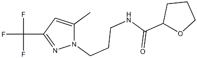 N-[3-[5-methyl-3-(trifluoromethyl)pyrazol-1-yl]propyl]oxolane-2-carboxamide 구조식 이미지