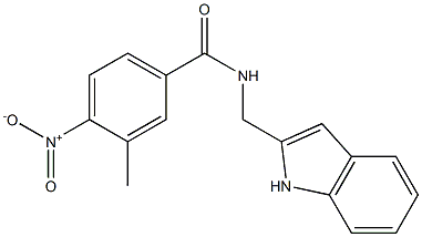 N-(1H-indol-2-ylmethyl)-3-methyl-4-nitrobenzamide Structure