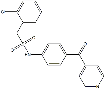 1-(2-chlorophenyl)-N-[4-(pyridine-4-carbonyl)phenyl]methanesulfonamide 구조식 이미지